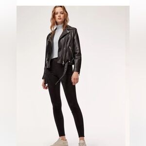 Wilfred free black faux suede leggings size XS